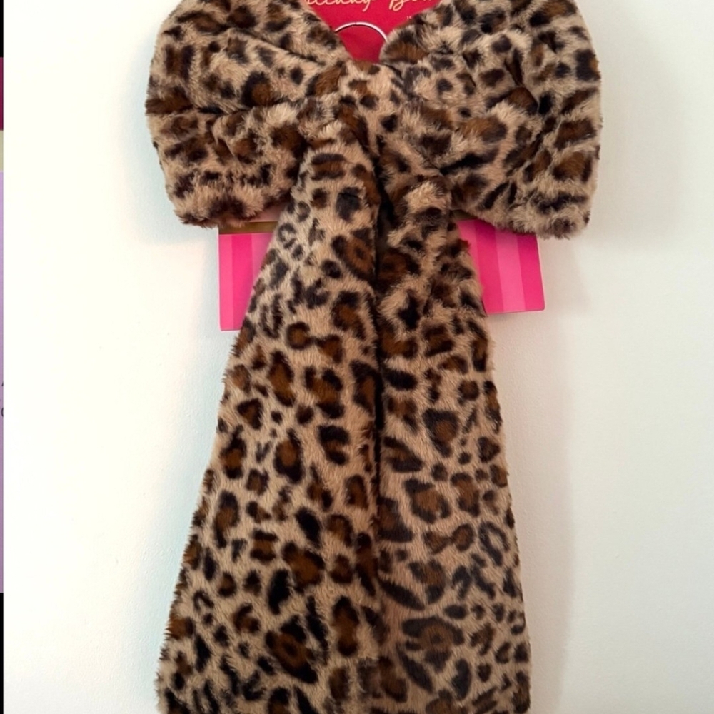 Cheetah  Print Faux Fur Chistmas Tree Bow